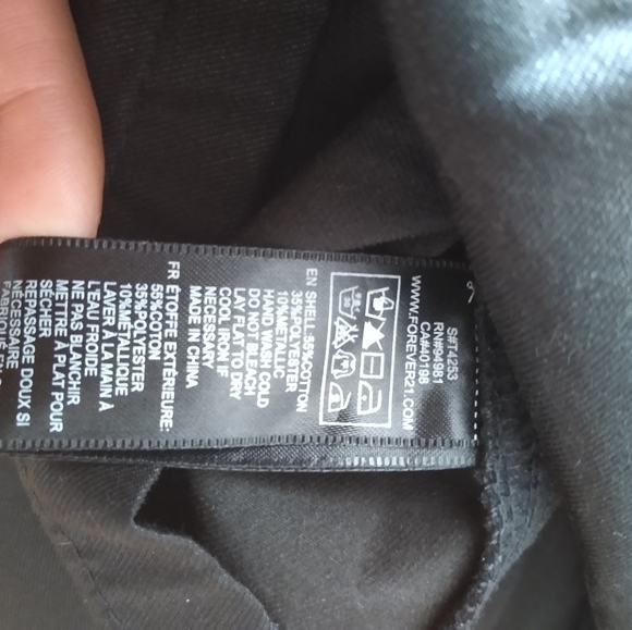 Forever 21 Black Raincoat Jacket Sz S - Picture 13 of 13